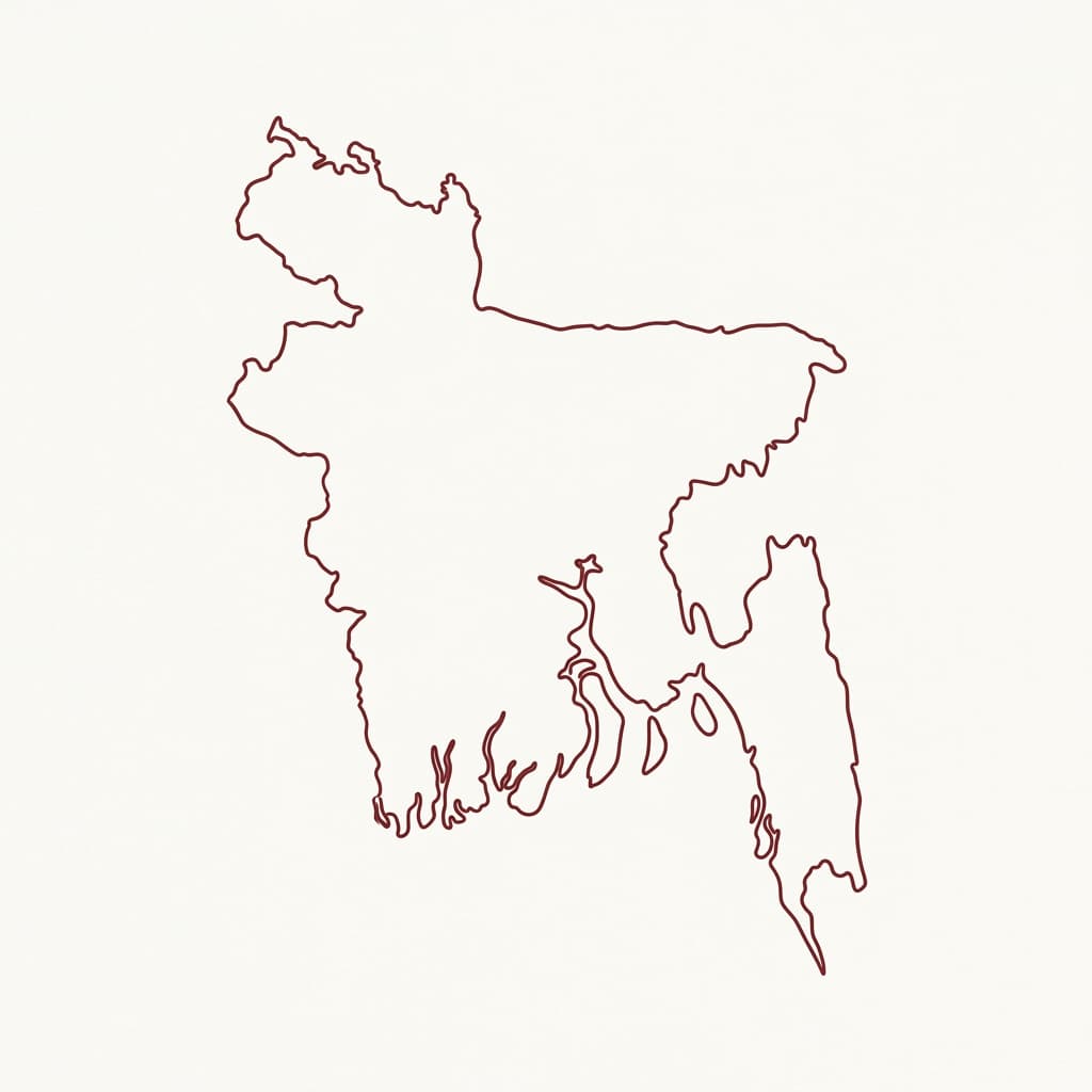 Map of Bangladesh Doodle